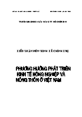 Tiểu luận Phương hướng phát triển kinh tế nông nghiệp và nông thôn ở Việt Nam
