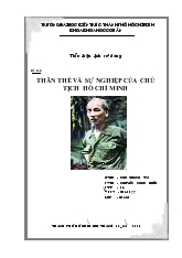 Tiểu luận Thân thế và sự nghiệp của chủ tịch Hồ Chí Minh