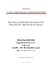 Đề tài Xây dựng và phát triển nền văn hóa Việt Nam tiên tiến, đậm đà bản sắc dân tộc