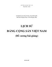 Lịch sử Đảng cộng sản Việt Nam (Đề cương bài giảng)