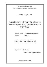 Luận văn Nghiên cứu lý thuyết hành vi trên thị trường chứng khoán Việt Nam