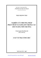 Luận văn Nghiên cứu phương pháp phân tích vi lượng iot trong các đối tượng môi trường