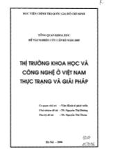 Đề tài Thị trường khoa học và công nghệ ở Việt Nam - Thực trạng và giải pháp