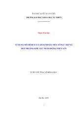 Luận văn Sử dụng mô hình eco lab đánh giá một số đặc trưng môi trường khu vực nuôi trồng thủy sản