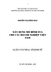 Luận văn Xây dựng mô hình EVA cho các doanh nghiệp Việt Nam