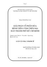 Luận văn Biện pháp cổ phần hóa bệnh viện công trên địa bàn thành phố Hồ Chí Minh