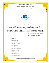 Tiểu luận Mô hình dự phòng chiến lược cho liên minh công nghệ