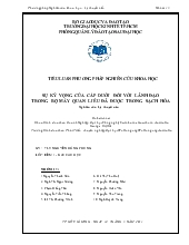 Tiểu luận Sự kỳ vọng của cấp dưới đối với lãnh đạo trong bộ máy quan liêu đã được trong sạch hóa