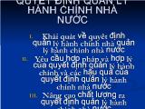 Bài giảng Quyết định quản lý hành chính nhà nước