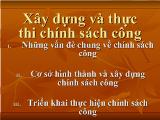 Bài giảng Xây dựng và thực thi chính sách công
