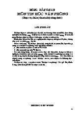 Hướng dẫn ôn tập môn tin học văn phòng (Phục vụ thi tuyển cán bộ công chức) Năm 2011