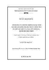 Luận văn Ảnh hưởng của Chương trình giáo dục Mầm non hiện hành đến phương pháp và hình thức tổ chức dạy học của giáo viên mầm non - Thành phố Phan Thiết