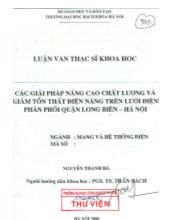 Luận văn Các Giải pháp nâng cao chất lượng và giảm tốt thất điện năng trên lưới điện phân phối quận Long Biên - Hà Nội