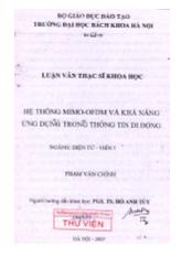 Luận văn Hệ thống MIMO - OFDM và khả năng ứng dụng trong thông tin di động