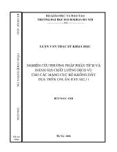 Luận văn Nghiên cứu phương pháp phân tích và đánh giá chất lượng dịch vụ cho các mạng cục bộ không dây dựa trên chuẩn IEEE 80211