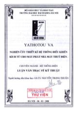 Luận văn Nghiên cứu thiết kế hệ thống điều khiển kích từ cho máy phát nhà máy thủy điện