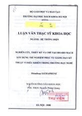 Luận văn Nghiên cứu, thiết kế và chế tạo Board mạch xây dựng thí nghiệm phục vụ giảng dạy kỹ thuật vi điều khiển trong trường dạy nghề
