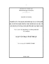 Luận văn Nghiên cứu ứng dụng mô hình quản lý vòng đời dựán (pcm-Fasid) trong việc đánh giá sau dựán xây dựng cơsởhạtầng đường bộtại Việt Nam