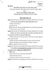 Một số Đề thi và câu hỏi ôn tập thi công chức ( Chuyên Viên Chính )