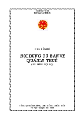 Nội dung cơ bản về quản lý thuế - Tài liệu bồi dưỡng cho công chức mới