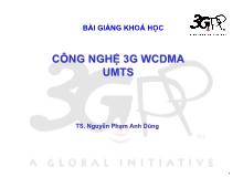 Bài giảng Công nghệ 3G WCDMA UMTS