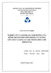 Luận văn Nghiên cứu và đánh giá ảnh hưởng của kênh truyền hồi tiếp không lý tưởng lên chất lượng của hệ thống điều chế thích ứng