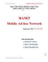 Đề tài MANET Mobile Ad-Hoc Network