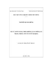 Luận án Xử lý anten mảng theo không gian, thời gian trong thông tin vô tuyến di động