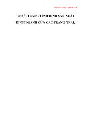 Đề tài Nghiên cứu thực trạng tình hình sản xuất kinh doanh của các trang trại