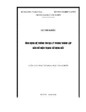 Đề tài Ứng dụng hệ thông tin địa lý trong thành lập bản đồ hiện trạng sử dụng đất