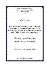 Đồ án Xác định cấu tạo lớp và thành phần Mat-Nhựa hợp lý để chế tạo cánh bơm nước chuyên dụng cho nuôi trồng thủy sản từ vật liệu compozite