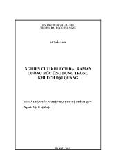 Khóa luận Nghiên cứu khuếch đại Raman cưỡng bức ứng dụng trong khuếch đại quang