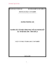 Luận văn Nghiên cứu cấu trúc rừng phục hồi sau nương rẫy huyện Mai Sơn - Sơn La (94trang)
