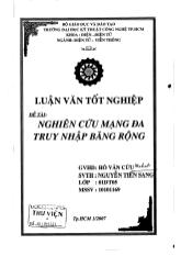 Luận văn Nghiên cứu mạng đa truy nhập băng rộng