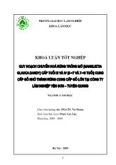 Luận văn Quy hoạch chuyển hoá rừng trồng Mỡ (Manglietia glauca Dandy) cấp tuổi III và IV (5-<7 và 7-<9 tuổi) cung cấp gỗ nhỏ thành rừng cung cấp gỗ lớn tại Công ty Lâm nghiệp Yên Sơn – Tuyên Quang ( Đại học Lâm Nghiệp)