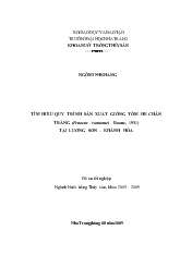 Luận văn Tìm hiểu quy trình sản xuất giống tôm he chân trắng (Penaeus vannamei Boone, 1931)