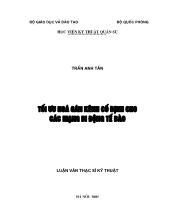 Luận văn Tối ưu gán kênh cố định cho các mạng di động tế bào