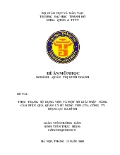 Đề án Thực trạng sử dụng vốn và một số giải pháp nâng cao hiệu quả quản lý sử dụng vốn của công ty điện lực Ba Đình