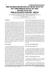 Đề tài Bước đầu nghiên cứu diễn biến thay đổi một số chỉ tiêu chất lượng không khí trên đất suy thoái do bị bóc lớp đất mặt trong địa bàn huyện Trảng Bom, Đồng Nai