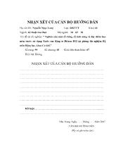 Đồ án Nghiên cứu một số thông số tính năng và đặc điểm hao mòn trước sử dụng Xado của động cơ Điêzen D12 tại phòng thí nghiệm Bộ môn Động lực, khoa Cơ khí
