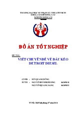 Đồ án Viết chuyên đề về đầu kéo Detroit Diesel
