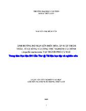 Luận văn Ảnh hưởng độ mặn lên điều hòa áp suất thẩm thấu, tỉ lệ sống và ương thử nghiệm cá chình (Anguilla marmorata) tại thành phố Cà Mau