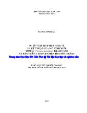 Luận văn Phân tích hiệu quả kinh tế và kỹ thuật của mô hình nuôi tôm sú (Penaeus monodon) thâm canh và bán thâm canh ven biển tỉnh Sóc Trăng