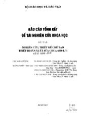 Đề tài Nghiên cứu, thiết kế chế tạo thiết bị sản xuất sữa chua 6000 L/H