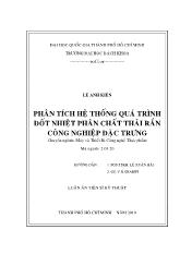 Luận án Phân tích hệ thống quá trình đốt nhiệt phân chất thải rắn công nghiệp đặc trưng