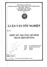 Luận văn Thiết kế, thi công mô hình trạm trộn bê tông