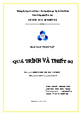 Báo cáo Thực tập quá trình và thiết bị tại công ty hơi kỹ nghệ que hàn SOVIGAZ