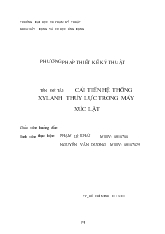 Đề tài Cải tiến hệ thống xylanh thủy lực trong máy xúc lật