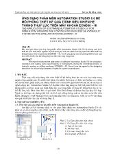 Ứng dụng phần mềm automation studio 50 để mô phỏng thiết kế quá trình điều khiển hệ thống thuỷ lực trên máy khoan ecm660 – iii