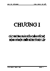 Đề tài Các phương pháp điều khiển động cơ một chiều kích từ độc lập